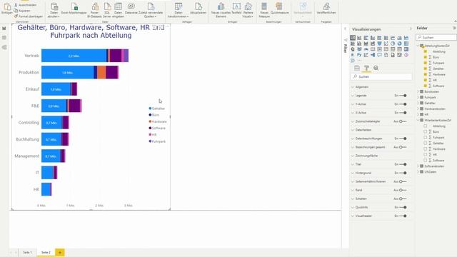 Gestapeltes Balkendiagramm | Power BI Grundlagen смотреть онлайн