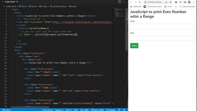 JavaScript Program to Print Even Numbers with Source Code | Webster смотреть онлайн