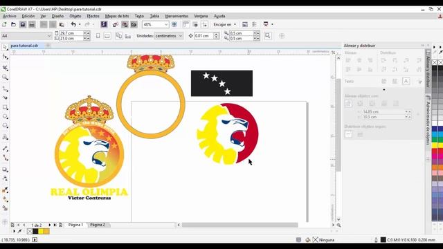 Tutorial CorelDraw X8 (Vectorizar/Desagrupar/Degradacion de Fondo/Adaptacion de Texto) смотреть онлайн
