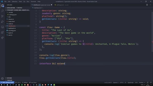 10. Interfaces - Mini-curso de TypeScript смотреть онлайн