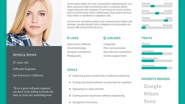 Photoshop CS6 Free Download – User Persona Template смотреть онлайн