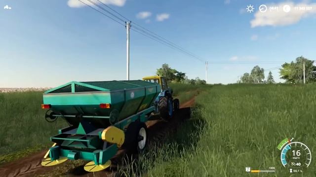 Farming Simulator 2019.СЕЛО ЯГОДНОЕ. Трактор ЮМЗ 6Л. Распределитель удобрений МТТ-4У. смотреть онлайн