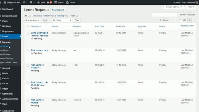 Simple Leave WordPress Plugin смотреть онлайн