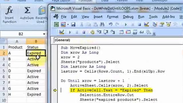 Loop Down Rows and Move rows to another sheet in Excel using VBA- Download Files at ExcelVBASql.com смотреть онлайн