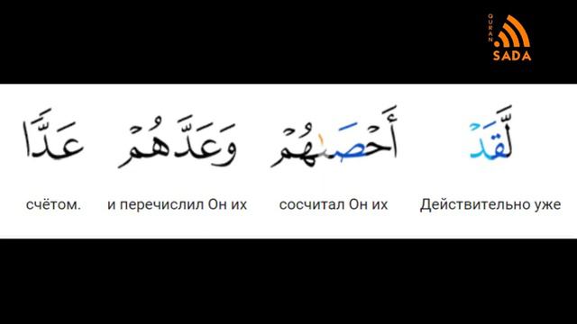 19:94 Нуман Али Хан Аят за аятом: Сура Марьям 19:94 смотреть онлайн