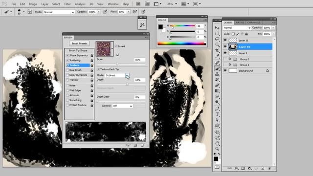 Digital Painting in Adobe Photoshop Basics - Brush Settings смотреть онлайн