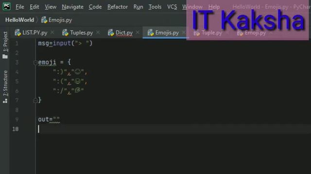How to convert characters to emojis in Python | ITKaksha | Dictionary in Python смотреть онлайн