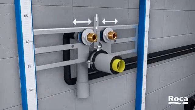 Установка системы инсталляции Roca для раковины смотреть онлайн