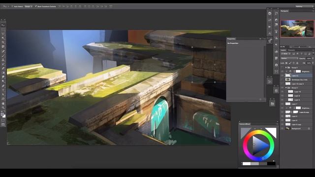 Aquatic Ruin: Digital Painting Process