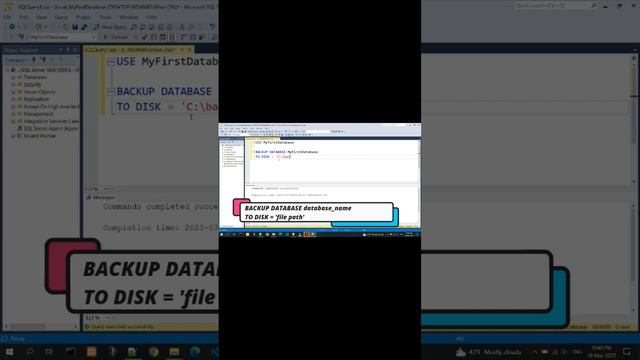 SQL Server Database Backup in one line! смотреть онлайн