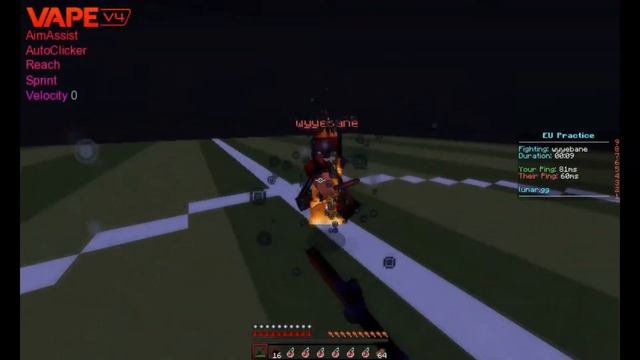 Using Vapev4 On Lunar gg 6Block+KillAura смотреть онлайн