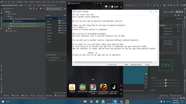 How to connect Android Emulator to Android Studio to Run Android app Directly (Bluestack or LDPlaye смотреть онлайн