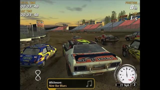 AMD C-60, Flatout 1, Very High vs Very Low Settings. смотреть онлайн