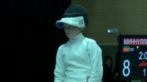 1/2 финала. Айзанат Муртазаева - Элла Миннуллина. ШПАГА (девушки) личные ФИНАЛ