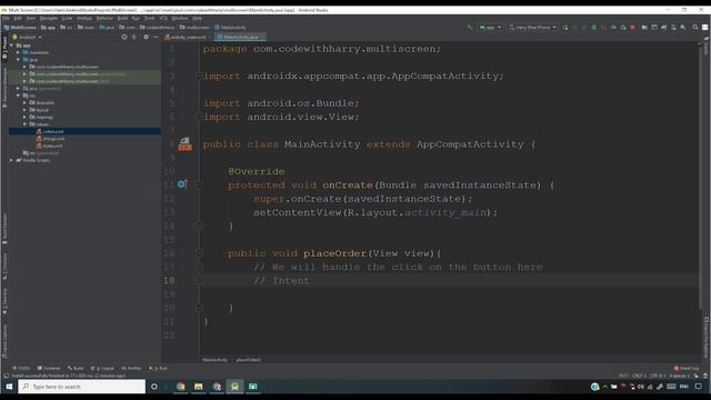 Creating a Multi Screen Android Application | Android Tutorials in Hindi #7 смотреть онлайн