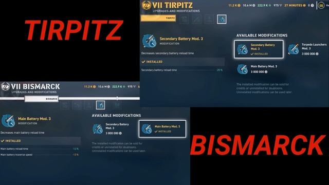 Bismarck vs Tirpitz | World of Warships: Legends PS4 XBOX | VERSUS - Which ship is better? + Builds смотреть онлайн