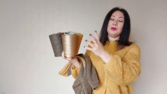 Пуловер с v-образным вырезом / микс пайеток и пряжи для вязания спицами #ЕленаЯковлеваВяжет смотреть онлайн