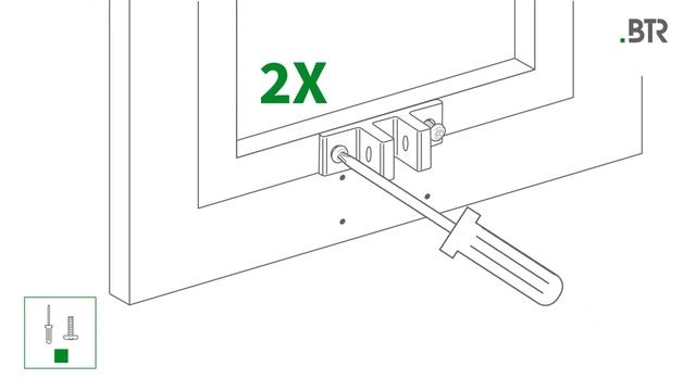 Монтаж реечного оконного привода BTR BDR Uni