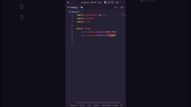 MOUSE MOVING Bot In Python!! #python #coding #programming смотреть онлайн
