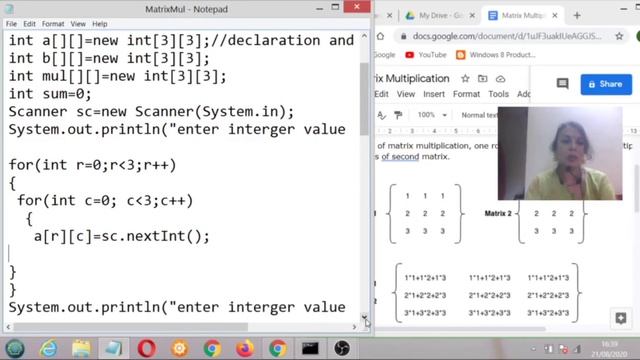 Matrix multiplication using Java code смотреть онлайн