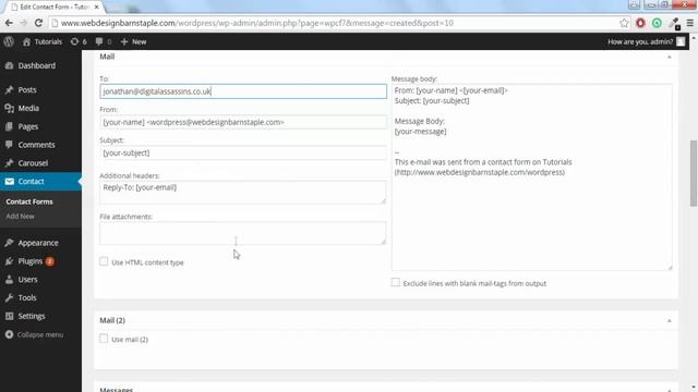How to use Contact Form 7 Plugin - Wordpress | Digital Assassins смотреть онлайн