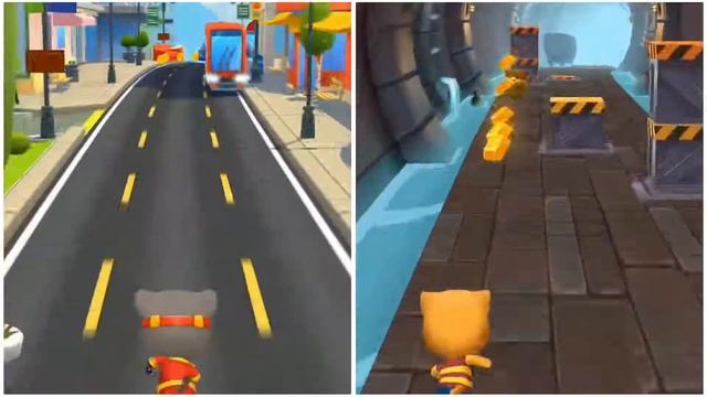 Talking Tom Gold Run Vs Talking Tom Hero Dash - Run Game смотреть онлайн