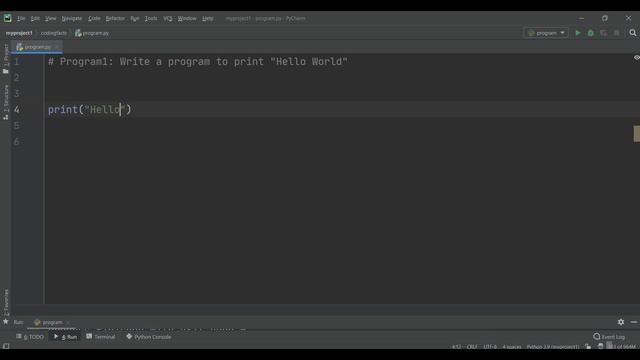 How To Print Hello World In Python | Solutions For Python 100 Exercises | Program1 | CodingFacts смотреть онлайн