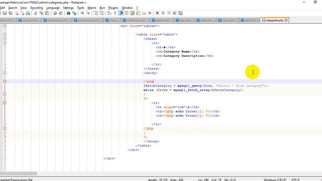 Tutorial 4: Ecommerce Website Add Category & Show Category in PHP MySQL смотреть онлайн