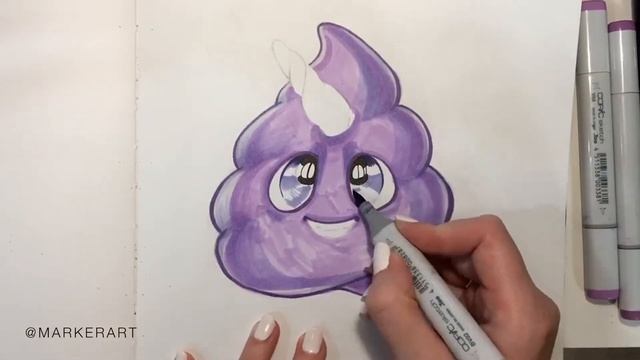 Рисуем какашку единорога маркерами | Speedart with markers смотреть онлайн