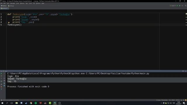Python 3.6 Dersleri #18 | İstenilen Argümana Değer Atama смотреть онлайн