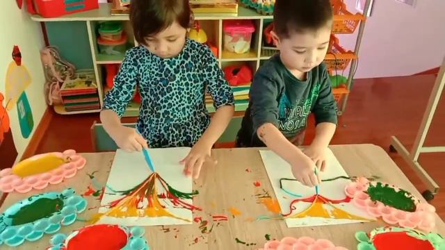 Балабақша қызықты жұмыс.Сурет салу смотреть онлайн