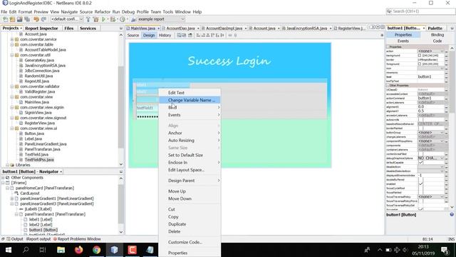 Java Swing Login and Register with JDBC MySQL | Design UI form login 2D Java Swing смотреть онлайн