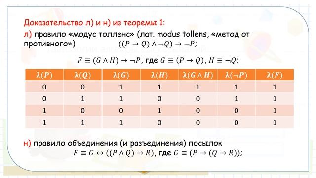 Тавтологии алгебры высказываний смотреть онлайн