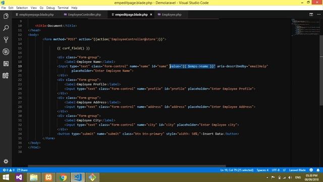 How to Update Data in Laravel using Resource Controller - Step 8 смотреть онлайн