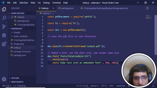 PDFKit Node.js Library to Generate PDF Files on the Server Side in Javascript смотреть онлайн