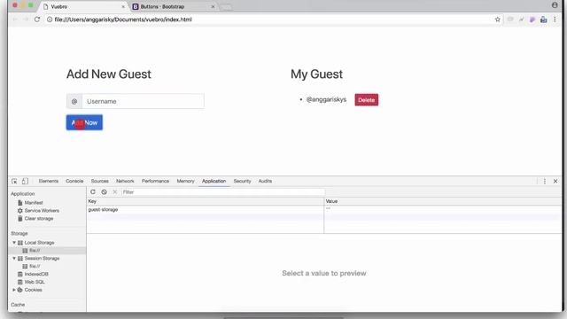 Vue JS 2 Workshop - Guest Apps using LocalStorage Tutorial смотреть онлайн