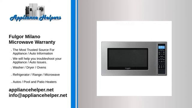 Fulgor Milano Microwave Warranty - Complete Overview смотреть онлайн