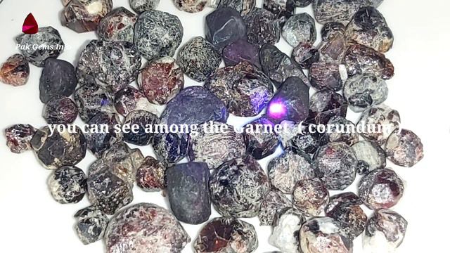 Corundum Under Blue Ultraviolet Laser Light | Witch Gemstone Will Glow Under Ultraviolet  Light