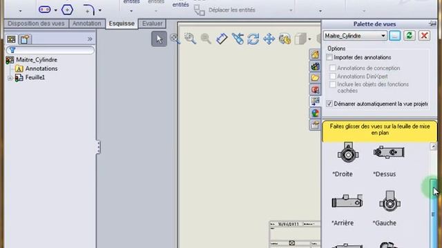 Mp22. Insérer une vue personnalisée dans une mise en plan Solidworks смотреть онлайн