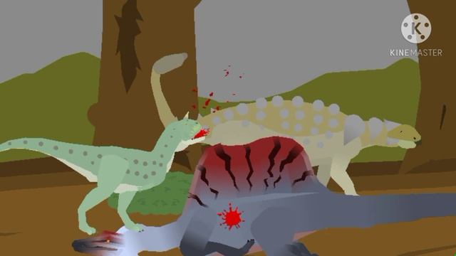 Stick Nodes Dinosaur Animation Carnotaurus And Alioramus Vs Megaraptor, Spinosaurus And Ankylosauru смотреть онлайн