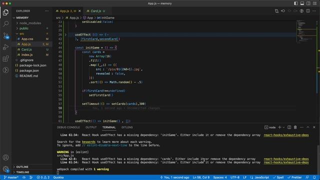 Memory game in ReactJS - Part 07 - New game смотреть онлайн