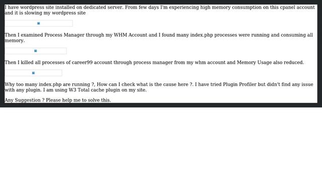 Wordpress: Too many index.php files running and eating up all memory смотреть онлайн