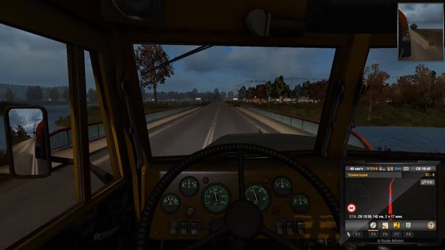 Euro Truck Simulator 2, прохождение #31 На волосок от штрафа (ProMods 2.0.3+RusMap 1.6.3) смотреть онлайн