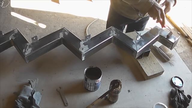 Красим металл молотковой краской. Краска Alpina. смотреть онлайн