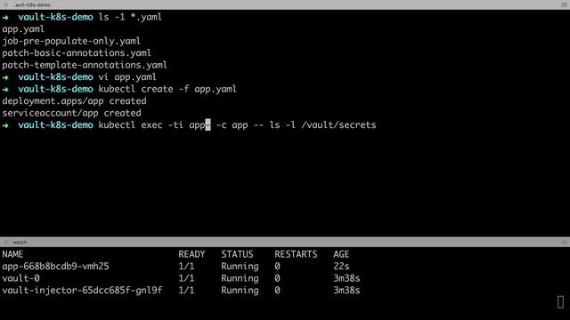 Demo: Vault + Kubernetes Sidecar Injection смотреть онлайн