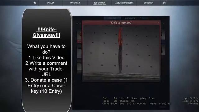CS:GO GIVEAWAY ~Gutknife Blue Steel (BS)~ смотреть онлайн
