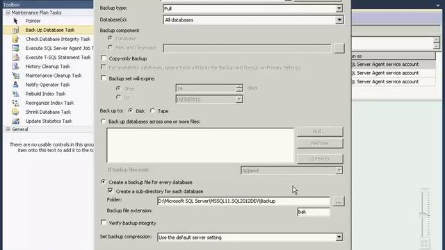 How to create a backup Maintenance Plan in SQL Server смотреть онлайн