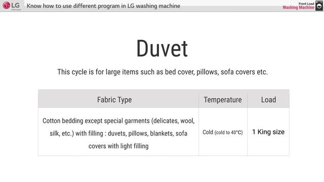 [LG Front Load Washer] - How to use different programs смотреть онлайн