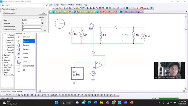 Documentation of buck-boost converter circuit simulation work using PSIM | Part 3 смотреть онлайн