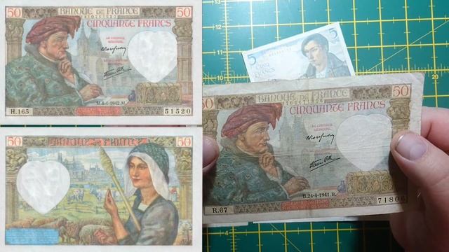 Банкноты Франции правительства Виши. смотреть онлайн